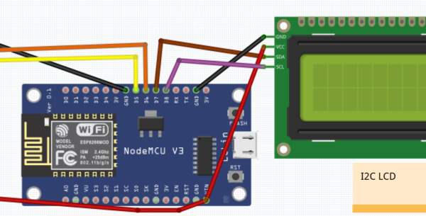 HD44780 I2C LCD Verkabelung